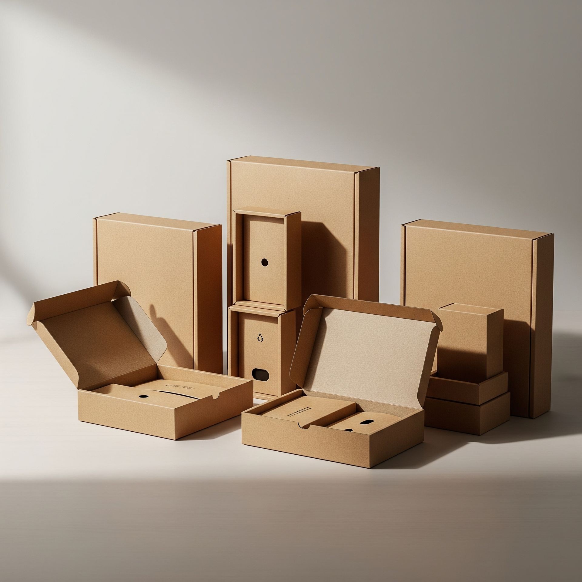 Eco-Friendly and Minimalist Kraft Boxes
